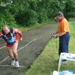 Běh 200 m - na trať se dává Karel Veyer