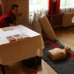 Stanoviště resuscitace za dozoru pracovníků Červeného kříže