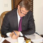 Ministr financí Andrej Babiš během jednání se seniorskou delegací