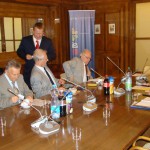 Delegace RS ČR - dr. Pernes, prof. Kalvach a JUDr. Roubal s ministrem Němečkem